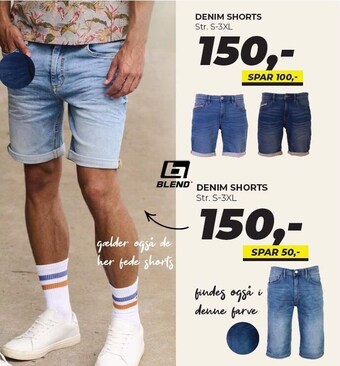 Dansk Outlet Denim shorts tilbud
