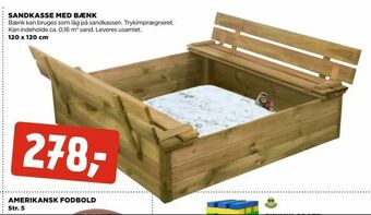 jem & fix Sandkasse med bænk tilbud
