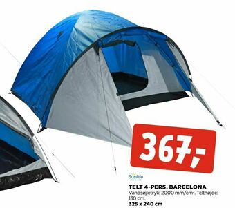 jem & fix Telt 4-pers. barcelona tilbud