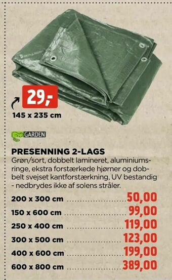jem & fix Presenning 2-lags tilbud