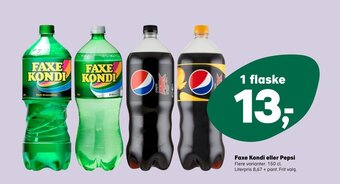 SuperBrugsen Faxe kondi eller pepsi tilbud