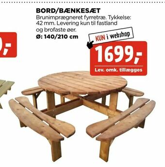 jem & fix Bord/bænkesæt tilbud