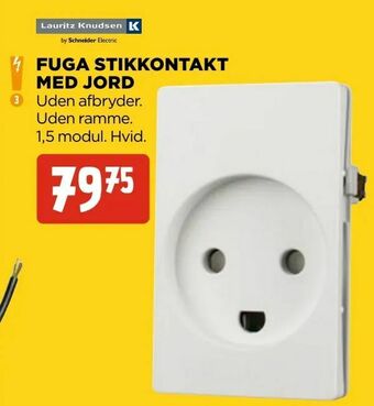jem & fix Fuga stikkontakt med jord tilbud