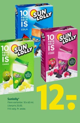 Coop 365 Sun lolly is frys selv tilbud