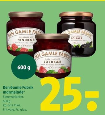 Coop 365 Den gamle fabrik marmelade tilbud