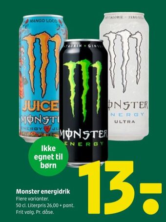 Coop 365 Monster energidrik tilbud