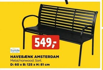 jem & fix Havebænk amsterdam tilbud