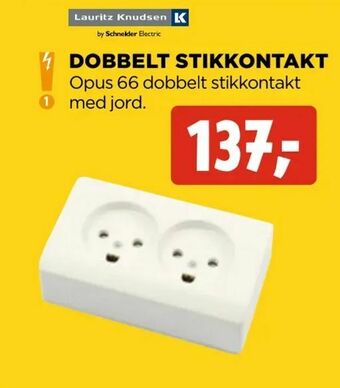 jem & fix Dobbelt stikkontakt tilbud