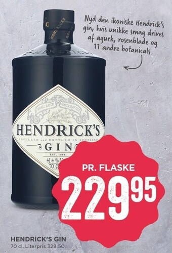 MENY Hendricks gin tilbud