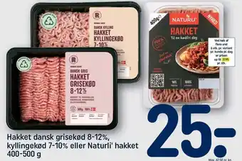 REMA 1000 Hakket dansk grisekød, kyllingekød el. Naturli' hakket tilbud