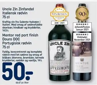 Uncle Zin Zinfandel italiensk rødvin
