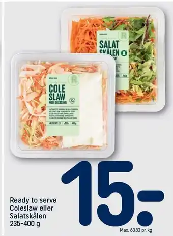REMA 1000 Ready to serve coleslaw el. salatskålen tilbud