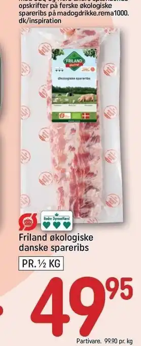 REMA 1000 Friland øko danske spareribs tilbud