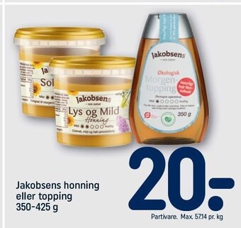 REMA 1000 Jakobsens honning tilbud