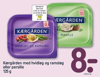 Kærgården m. hvidløg og ramsløg el. persille