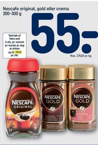 Nescafe original, gold el crema