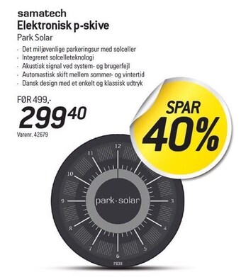 Thansen Elektronisk p-skive tilbud