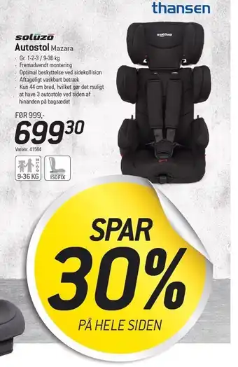 Thansen Autostol Mazara tilbud