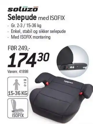 Thansen Selepude med ISOFIX tilbud
