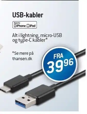 Alt i lightning, Micro-USB og type-C kabler