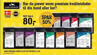Land & Fritid Sund premium hunde- el. kattefoder 2,5 kg tilbud
