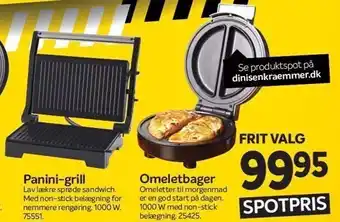 Paninigrill el. Omeletbager - Frit valg