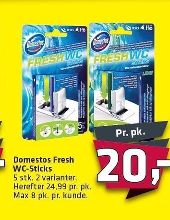 Fleggaard Domestos Fresh WC-sticks tilbud