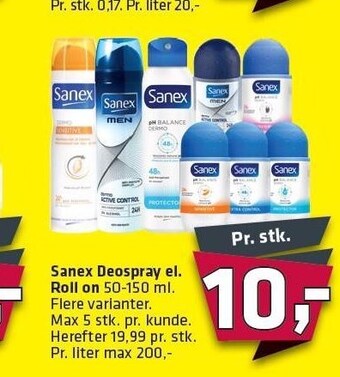 Fleggaard Sanex deospray el. roll on tilbud
