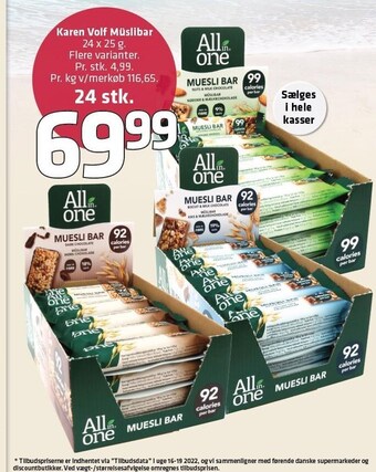 Fleggaard Karen Volf müslibar tilbud