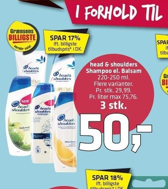 Fleggaard Head & Shoulders shampoo el. balsam tilbud