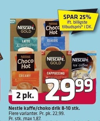 Fleggaard Nestle kaffe/choko drik tilbud