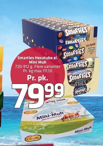 Fleggaard Smarties Hexatube el. Mini Muh tilbud