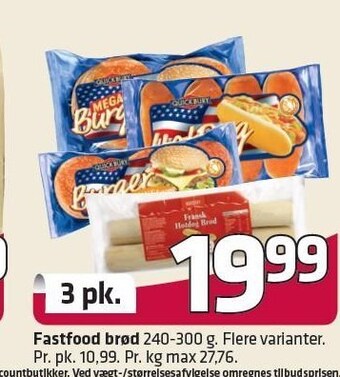 Fleggaard Fastfood brød 3 pk. tilbud