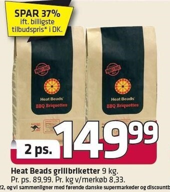 Fleggaard Heat Beads grillbriketter 2 ps. tilbud