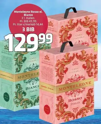 Fleggaard Monteleone Rosso el. Bianco - 3 stk. tilbud