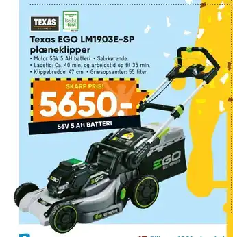 Bilka Texas EGO LM1903E-SP plæneklipper tilbud