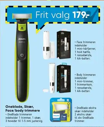 Bilka Oneblade, Skær, Face/body trimmere tilbud