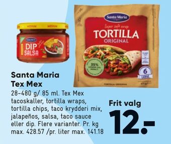 Bilka Santa Maria Tex Mex tilbud