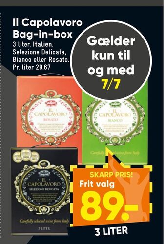 Bilka Il Capolavoro Bag-in-box tilbud