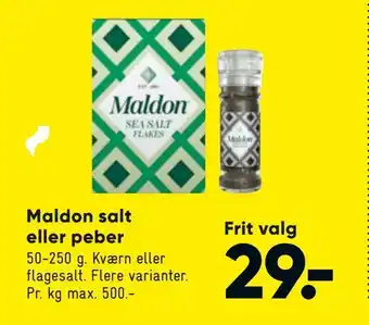 Maldon salt eller peber