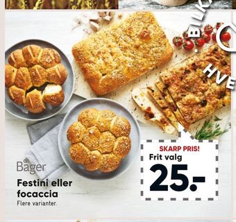 Bilka Festini eller focaccia tilbud