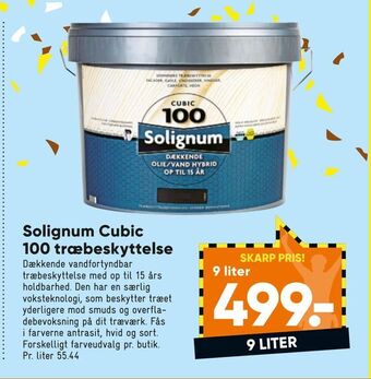 Bilka Solignum Cubic 100 træbeskyttelse tilbud