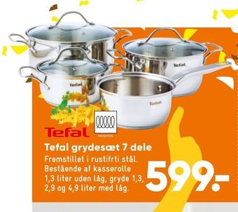 Bilka Tefal grydesæt 7 dele tilbud