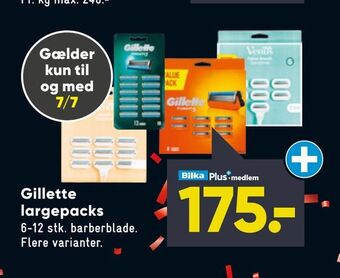 Bilka Gillette largepacks tilbud