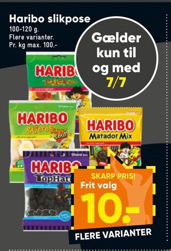 Bilka Haribo slikpose tilbud