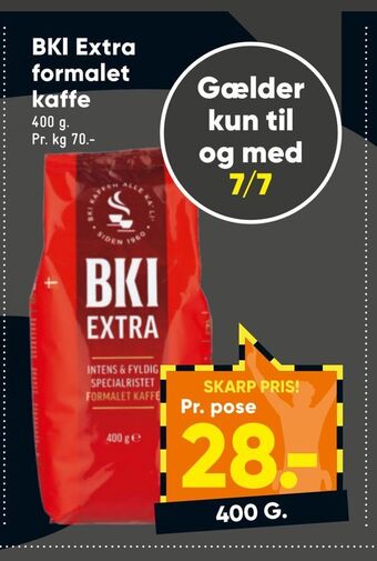 Bilka BKI Extra formalet kaffe tilbud
