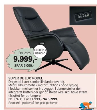 Daells Bolighus Super de lux model tilbud