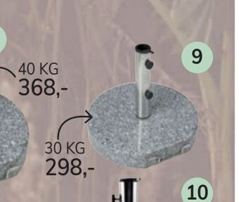 Daells Bolighus Granit/stål parasolfod tilbud
