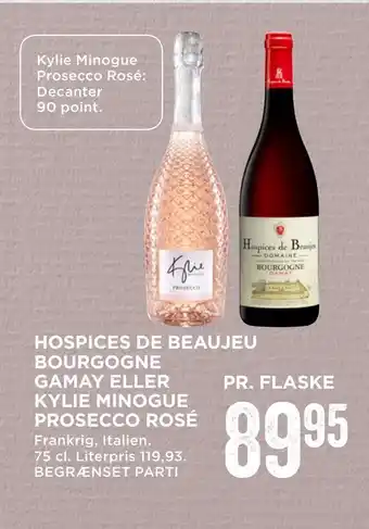 MENY Hospices de beaujeu bourgogne gamay eller kylie minogue prosecco rosé tilbud