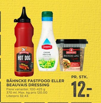 MENY Bähncke fastfood eller beauvais dressing tilbud